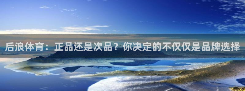 意昂5招商：后浪体育：正品还是次品？你决定的不仅仅是品牌选择